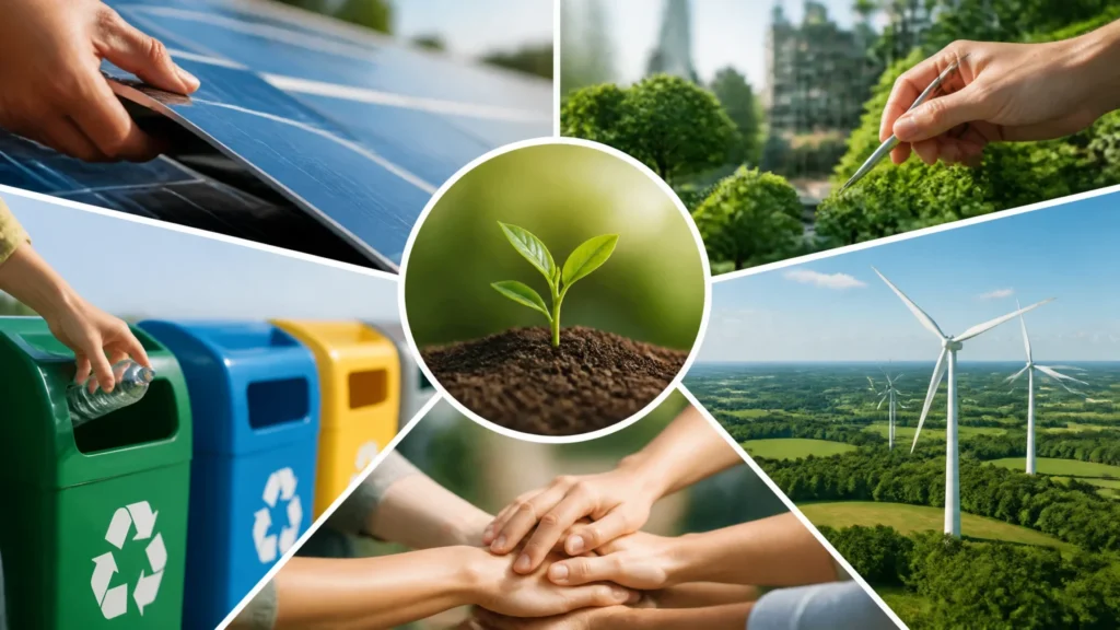 Les 5 axes de la transition écologique pour agir durablement sans aucun texte