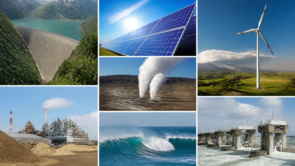 Les 7 principales sources d'énergie renouvelable : fonctionnement et limites sans aucun texte